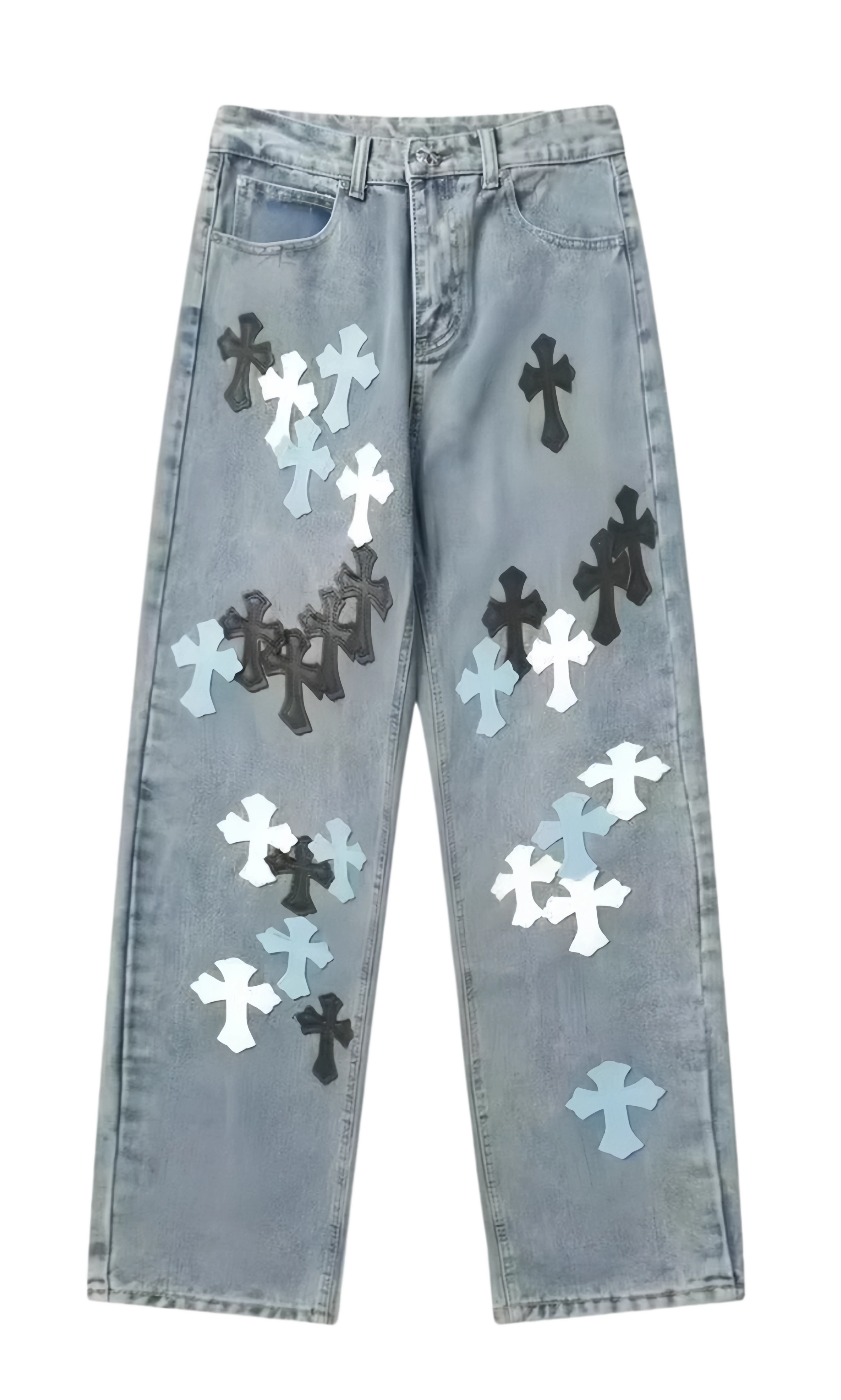 Light wash cross denim